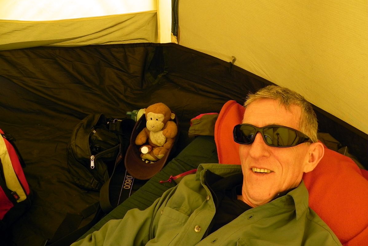 56 Jerome Ryan Resting In His Tent At Mount Everest North Face Base Camp In Tibet